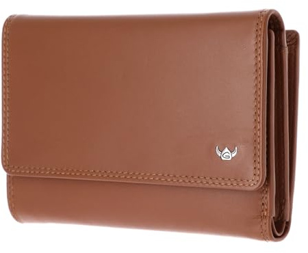 Golden Head Leder Geldbörse Polo RFID Protect Damenbörse 2829 Cognac braun