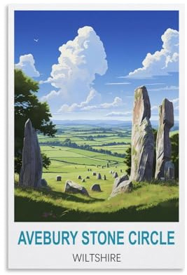Avebury Stone Circle, Wiltshire – 1000-Teile-Puzzle für Erwachsene – Anspruchsvolles Puzzle, perfekt für Spieleabende, 38 x 26 cm