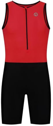 Rogelli Kid's Florida Triathlon Suit, Black/Red, 140/152