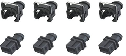 Greenspirits BOSCH EV1 SHORT Fuel Injection Replacement Connectors (4 x Set, 8 x Female, 8 x Male Terminals, 8 x Seals)