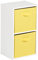 Hartleys 2 Tier White Cube Unit - Yellow Storage Boxes