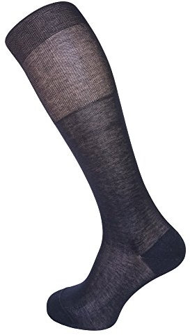 CALZINO LUNGO UOMO PUNTO IN FILO DI SCOZIA art. CHIFFON- Realizzato in 100% cotone Filo di Scozia, liscio con punta rimagliata. Disponibile nei colori Nero, Blu, Ass.to Francese - BLU 12