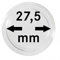 LINDNER Das Original Münzkapseln Innen-Ø 27,5 mm, 10er-Packung, z.B. für die Deutschen 5 Euro-Sammlermünzen 'Planet Erde', 'Tropische Zone' und 'Subtropische Zone'
