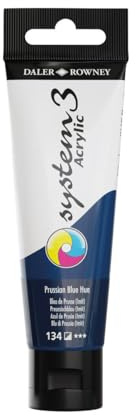Daler-Rowney System3 Acrylic Paint, Plastic Tube, 2oz - 59 ml, Prussian Blue Hue