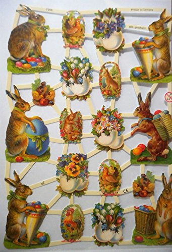 Glanzbilder Ostern Osterhase Hase EF 7256 Oblate Posiebilder Scrapbook Deko GWI 548