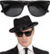 Neu: * Schwarze Sonnenbrille * als Accessoire für Mottoparty | Brille Verkleidung Gangster Blues Brother 20. Jahre Deko Piloten
