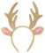 KarnevalsTeufel.de Haarreif Reh Haarschmuck Accessoire Rentier Geweih Glitzer Gold Weihnachten