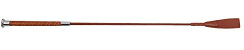 ARBO-INOX® - Springgerte - Kunstledergriff - 65cm - Weisse Nähte - silberner Knauf (Hellbraun)
