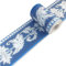 Simplemuji Self Adhesive 3D Blue Flower Waterproof Wallpaper Border Peel and Stick for Bathroom Kitchen Counter Top Tiles Sticker 10CM by 5M (Blue)