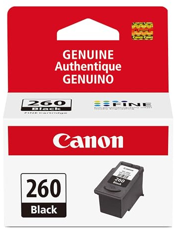 Canon PG-260 Genuine Black Ink Cartridge, Compatible with TS5320/6420/6420a,TR7020/7020a