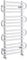 Milano Select Chrome Curved Bar Ladder Style Heated Towel Rail - 900mm x 510mm