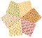 GORGECRAFT 6 Stück 50,8 x 40,6 cm bedruckte Früchte Baumwolle Fat Quarters Stoffpaket Quadrate Patchwork für DIY Nähen Scrapbooking Quilten Obst Muster (40 x 50 cm)