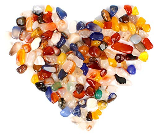 Decorative Stones, 200g Mixed Tumble Stones Colorful Polished Natural Pebbles Small Decorative Rocks for Flowerpot Vase Filled Fish Tank and Garden Decoration (7-12mm)