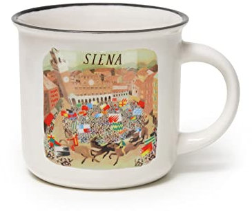 Legami - Tazza Cup-puccino in Porcellana New Bone China, Tema Siena, Tazza da Colazione, World Cities, Mug Caffè Thé, Lavabile in Lavastoviglie, Diametro 10 cm, Capacità 350 ml
