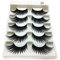 HAOHAG 5 Pairs Faux Cils Naturel 3D, Colle Cils Extension Naturelle Volume Doux Faux-cils Professionnel Maquillage Noir Yeux Broussailleux Pour Femme