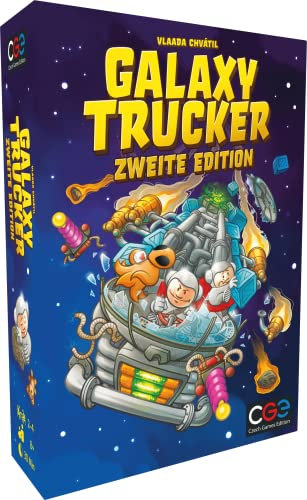 CGE Czech Games Edition Galaxy Trucker (2. Edition) - Lustiges Brettspiel im Weltraum-Setting - Thematisches Familienspiel als verbesserte Neuauflage - Deutsch - 2-4 Spieler - Ab 8 Jahren
