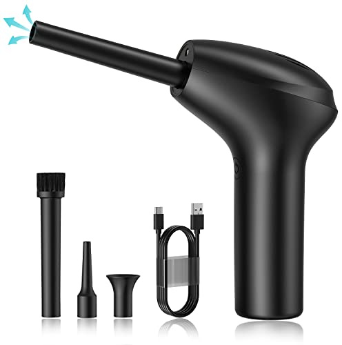 HONKYOB Electric Air Duster - Powerful 45000 RPM Air Blower, Rechargeable 2500mAh Battery, Fast Charging, Cleans Computers, Keyboards, Cars & Pet Houses