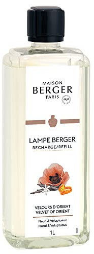 MAISON BERGER - Refill Lampe Berger Velours d'Orient - Gebrauchsfertig - Reinigt und beduftet - Feine, gleichmäßige und lang anhaltende Beduftung - 1l