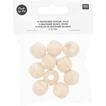 Holzperlen Makramee 20mm 10pcs