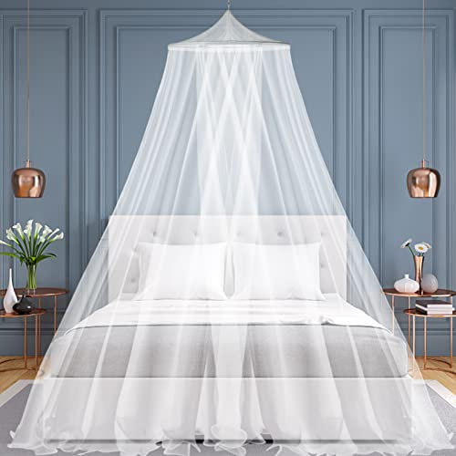 Zanzariera per letto, letto matrimoniale, da viaggio, zanzariera sospesa per culla, per amaca, casa, viaggi, campeggio, zanzariera (60 x 250 x 1050 cm, bianco)