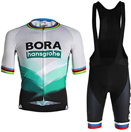 HOMTOL Fahrradtrikot Set Herren Kurzarm Trikot Herrentrikot Radhose Radtrikot Fahrradbekleidung Schnelltrocknend Atmungsaktiv mit 3D Sitzpolster für Rennrad MTB