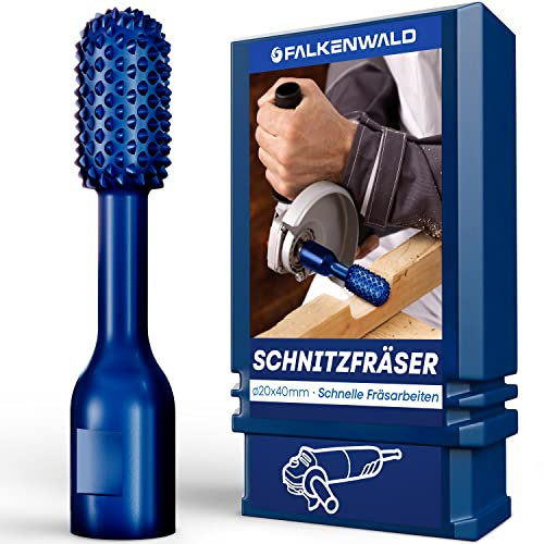 FALKENWALD® Fresa ovale per legno, 20 mm, grossa, accessorio per smerigliatrice angolare, accessorio per la lavorazione del legno, disco per smerigliatrice angolare legno, fresa per legno, fresa
