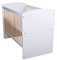 KMbaby Babybett K2 Naturholz Weiß 120 x 60 cm mit Lattenrost - Baby Kinderbett Gitterbett 3 Stufen Höhenverstellbar - Lackiertes Kiefernholz & MDF