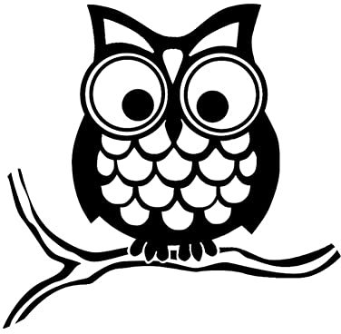 Asudaro Eulen Autoaufkleber, 2 Stück Eule auf einem Ast, PVC, Schwarz, Wasserdicht, Kratzfest, Auto Fenster Tür LKW Wohnmobil Car Sticker Aufkleber, 13,5x13cm