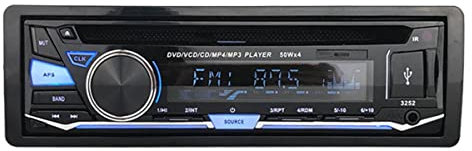 WEPARTICULAR Singolo 1 DIN 12V Lettore CD Dvd per Auto con BT 3252 Veicolo MP3 Stereo Vivavoce Autoradio Audio Radio Telecomando Senza Fili