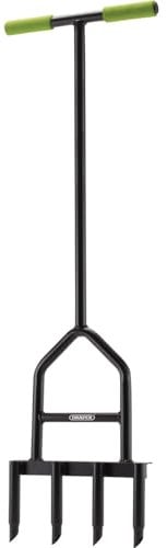 Draper 09973 - Aeratore per prato a 4 poli, verde e nero