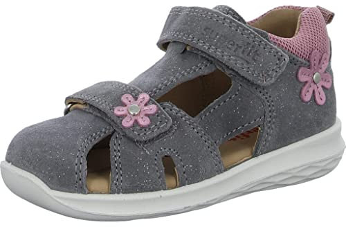 Superfit Mädchen Bumblebee Sandale, Hellgrau Rosa 2500, 22 EU