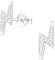 The Rose & Silver Company Women Girls 925 Sterling Silver CZ Lightning Bolt Stud Earrings