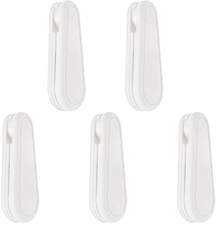 ECSiNG 5PCS Blinds Handles Curtain Cord Weights Pull String Pendants for Vertical Blind Roller Blinds Drapes Window Shutter White Plastic 85x35mm 53g