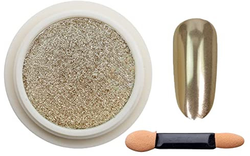Metal Chrome Mirror Nail Powder, LILAH'S NAILS. Metallic Nail Art Pigment Powder Set, Shiny Nail Glitter Powder with Magic Mirror Effect for Nail Art Design Decoration.