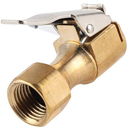 Tomotato Reifenfüller Anschluss, Universeller Glänzender Reifenfüller-Luftspannfutter 1/4 Zoll Luftventil Verriegelung Reifen Adapter für Reifenfüller für Antrieb