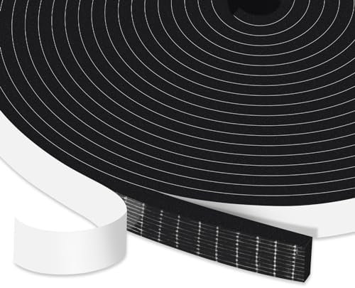 YIMIKI Joint adhésif pour Porte Entrée Fenêtre, Joint d'Isolation en Mousse Caoutchouc, Isolation du Froid, Antichoc, Protection Coin de Table Meuble, 12mm (L) x 3mm (H), total 15m