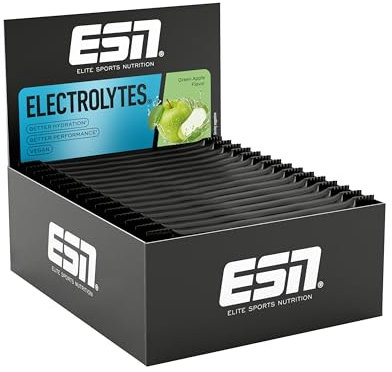 ESN Electrolytes Pro, Green Apple, 15 x 22,5 g (337,5 g), Elektrolyte für bessere Hydration und bessere Leistungsfähigkeit, vegan, geprüfte Qualität - made in Germany