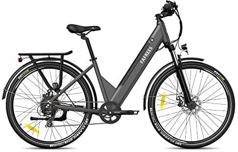 Fafrees Elektrofahrrad mit App, 27,5 Zoll (69,8 cm) für Herren, 36 V 14,5 Ah Ebike für Damen, 100 km, Pedalunterstützung, 250 W, E-Bike für Stadt, 7 Geschwindigkeiten, Official F28 Pro 2023, Schwarz