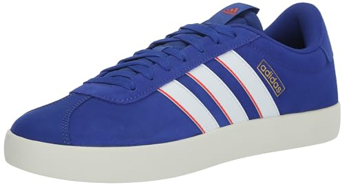 adidas Men's Vl Court 3.0 Sneaker, Semi Lucid Blue/White/Bright Red, 10 UK