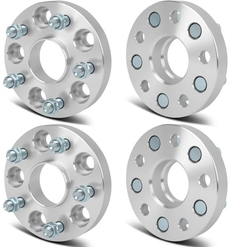 SCITOO Spurverbreiterungen, 5 x 120, 2,5 cm Bohrung, 64,1 mm Bolzen, 14 x 1,5, 5 Lug Spurverbreiterung, passend für Honda Ridgeline 2006–2023, Honda Odyssey 2005–2023, 4 Stück
