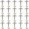 FUNSUEI 20 ganci a molla ad aletta, M6 x 86 mm, ganci da soffitto, ganci a levetta per parete, cartongesso, soffitto