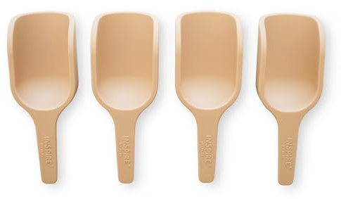 Inspire My Play - 4 Mini cucharas de Silicona Accesorios Bandeja de Juego sensorial - Accesorios de Bandeja Tuff - Juguetes de Desarrollo temprano y Actividades - Juguetes de - Natural