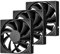 DARKROCK 3-Pack 120mm Black Computer Case Fans High Performance Cooling Low Noise 3-Pin 1200 RPM Hydraulic Bearing Quiet Long Life Up to 30,000 Hours 5 Years Warranty