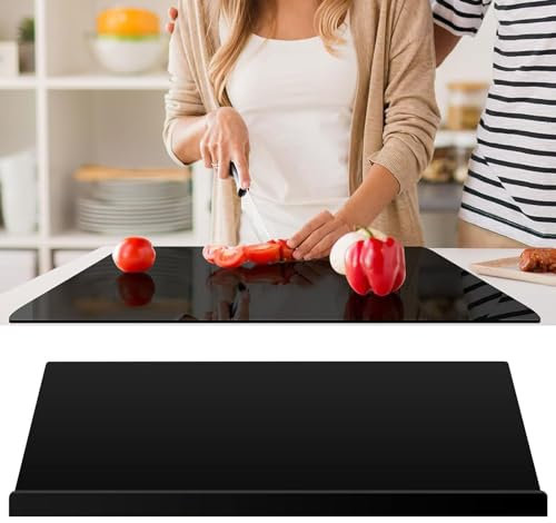 Altsuceser Planche à découper en acrylique réutilisable et antidérapante - Passe au lave-vaisselle - Pour plan de travail - Cadeau pour la maison et la cuisine - Noir - 45 cm