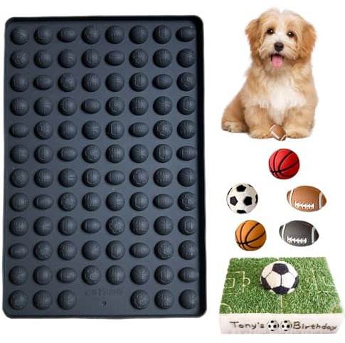 1 Stück Backmatte Hundekekse,Biluer Backmatten für Hundeleckerlies Sphäre(1,8cm) 94 Löcher Hundebackmatten Silikon Hundekekse Backform für die Zubereitung von Leckerlis für Haustiere
