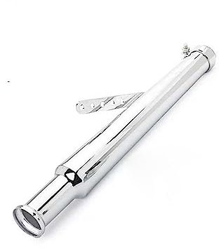 HEXEH Auspuff Schalldämpfer Universal Motorrad Schalldämpfer Chrom Motorrad Auspuffrohr DB Killer Megaphon Stil Für Chopper Für Bobber Für Akrapovic Endschalldämpfer Muffler(A)