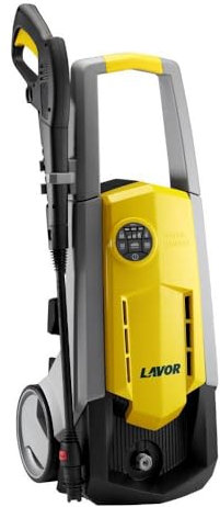 Lavor Hidrolimpiadora de Alta Presión Digital 160 WPS de Agua fría, presión 160bar, caudal 480L/h, Motor de 2300W, con Panel de Control, 3 Niveles de presión, Limpiador de Patios y Cepillo rotativo