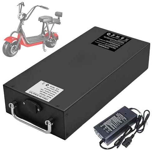 HSSYTZOUL 60V Vélo Électrique Li-ION Batterie 20Ah 24Ah 28Ah Batterie De Moto Électrique, Batterie Haute Capacité pour 250W-1500W Véhicule Électrique À Deux Roues Moto avec Chargeur,60v,20AH