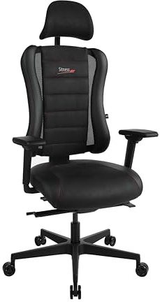 TOPSTAR Sitness RS Pro 2020 ergonomischer Schreibtischstuhl, Bürostuhl mit bewegter Sitzfläche, Gaming-Stuhl schwarz rot