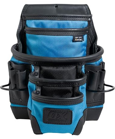 OX Ultimative Doppelhammer-Tasche mit 10 Taschen, Leder und Nylon, Kevlar®-Verstärkung